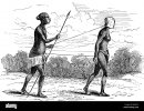 slavery-african-slaver-with-a-dicplaced-female-slave-wood-engraving-DB4KC3.jpg